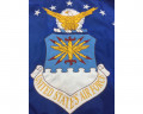 AIR FORCE INDOOR APPLIQUE FLAG. US Air Force 4' x 6' Nylon Applique AIR FORCE INDOOR APPLIQUE FLAG. US Air Force 4' x 6' Nylon Applique