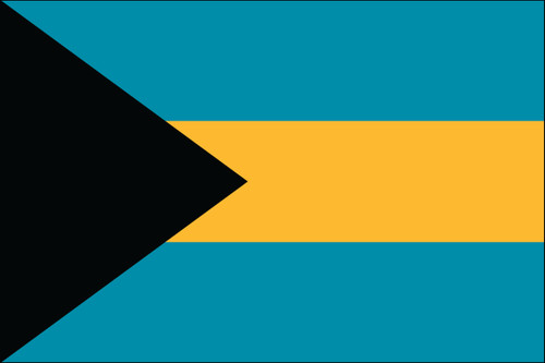 Bahamas (UN/OAS) Outdoor Flag, Nylon with Header & Grommets