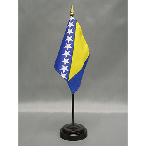 Bosnia-Herzegovina 4"x6" Stick Flag - 12 Pack
