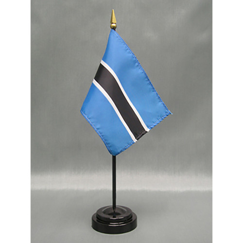 Botswana 4"x6" Stick Flag - 12 Pack