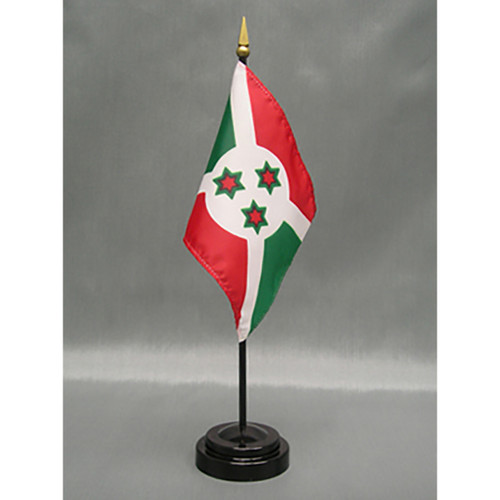 Burundi 4"x6" Stick Flag - 12 Pack Burundi 4"x6" Stick Flag - 12 Pack