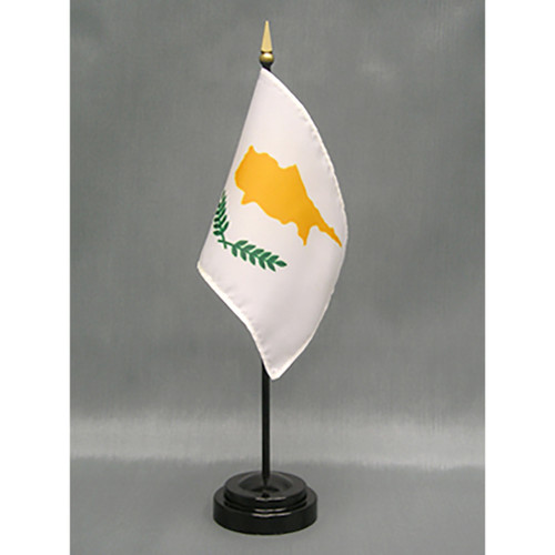 Cyprus 4"x6" Stick Flag - 12 Pack