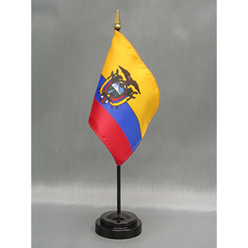 Ecuador with Seal 4"x6" Stick Flag - 12 Pack Ecuador with Seal 4"x6" Stick Flag - 12 Pack