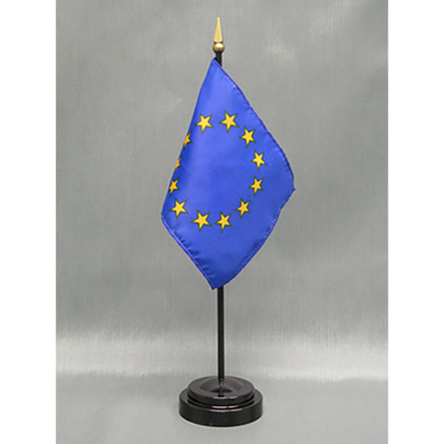 Europe 4"x6" Stick Flag - 12 Pack