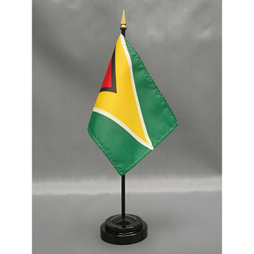 Guyana 4"x6" Stick Flag - 12 Pack