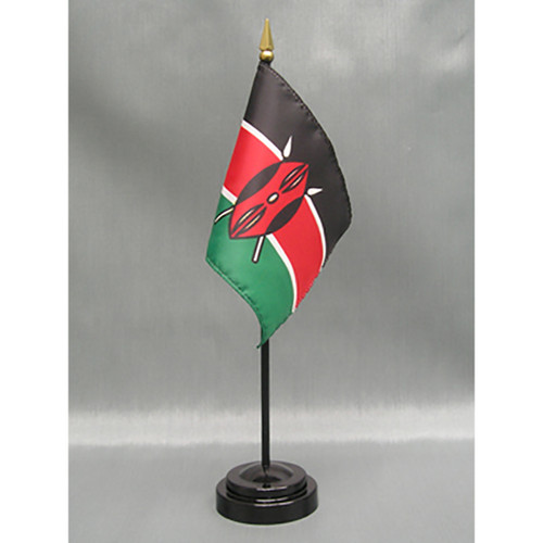 Kenya 4"x6" Stick Flag - 12 Pack Kenya 4"x6" Stick Flag - 12 Pack