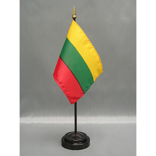Lithuania 4"x6" Stick Flag - 12 Pack