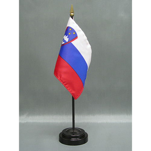 Slovenia 4"x6" Stick Flag - 12 Pack Slovenia 4"x6" Stick Flag - 12 Pack