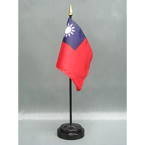 Taiwan 4"x6" Stick Flag - 12 Pack