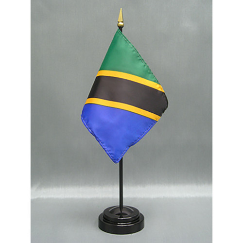 Tanzania 4"x6" Stick Flag - 12 Pack