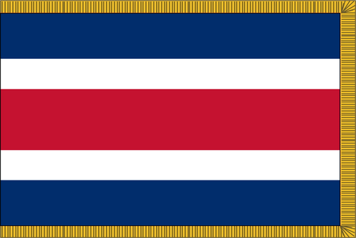 Costa Rica Indoor Flag - No Seal