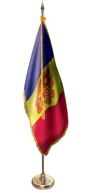 Andorra Presentation Flag & Flagpole Set   Andorra Presentation Flag & Flagpole Set