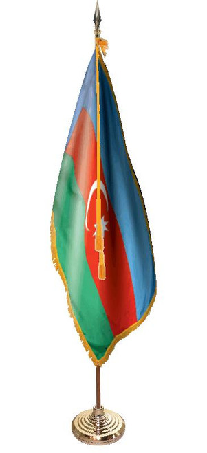  Azerbaijan Presentation Flag & Flagpole Set 