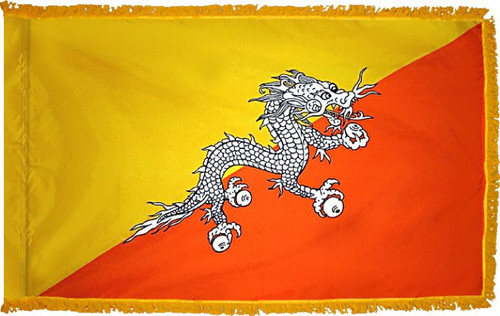  Bhutan Presentation Flag & Flagpole Set 