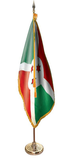  Burundi Presentation Flag & Flagpole Set 