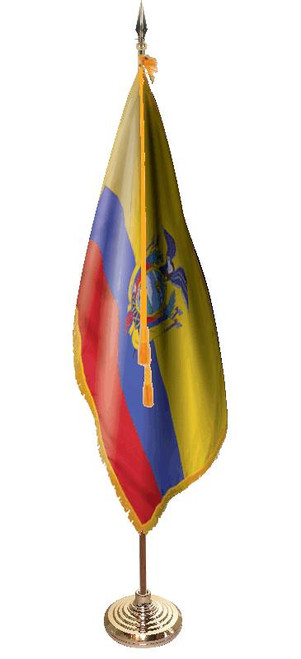  Dominican Republic Presentation Flag & Flagpole Set 