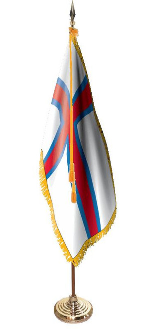 Faroe Islands Presentation Flag & Flagpole Set   Faroe Islands Presentation Flag & Flagpole Set