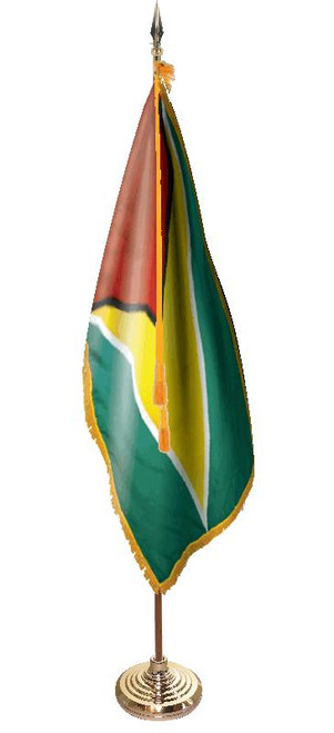  Guyana Presentation Flag & Flagpole Set 