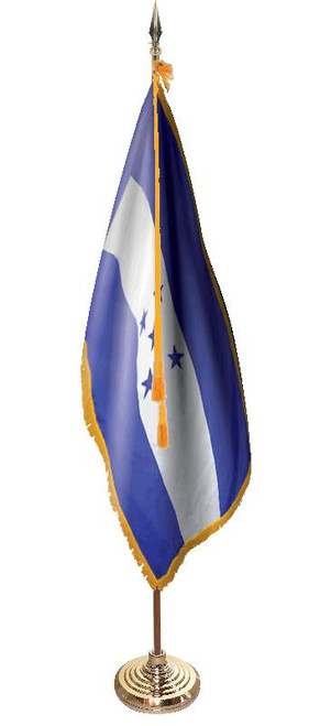 Honduras Presentation Flag & Flagpole Set   Honduras Presentation Flag & Flagpole Set