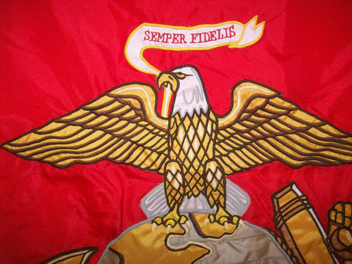 Marine Corps Flag, Appliqued Nylon 3' x 4'