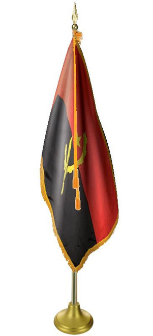  Angola 11' Presentation Flag & Flagpole Set 