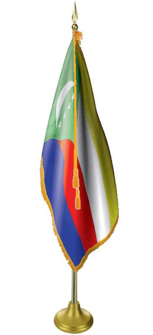  Comoros 11' Presentation Flag & Flagpole Set 
