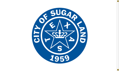 Custom Digital Double Sided 10' X 15' w/Header & Grommets City of Sugar Land Flag 2021 Design