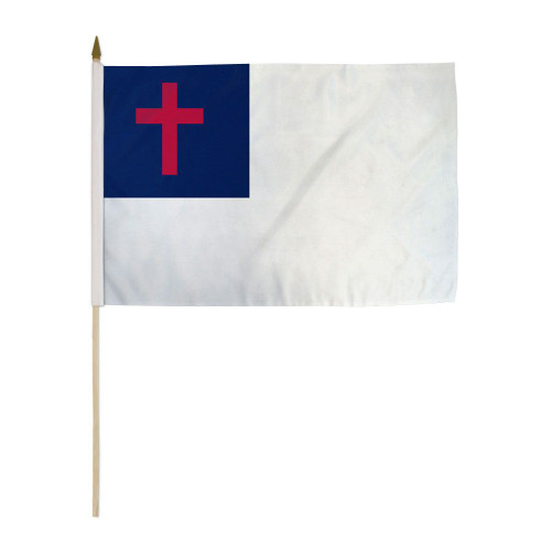 8"x12" Christian Stick Flag 8"x12" Christian Stick Flag