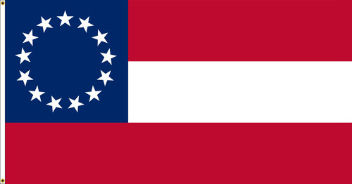 First National Confederate Interment Flag - 13 Star First National Confederate Interment Flag - 13 Star