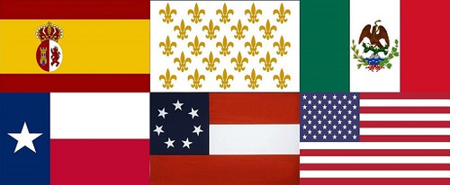 Six Flags Over Texas Flag Set for Framing. Flag Sizes 12" X 18" Hemmed on all 4 Sides Six Flags Over Texas Flag Set for Framing. Flag Sizes 12" X 18" Hemmed on all 4 Sides