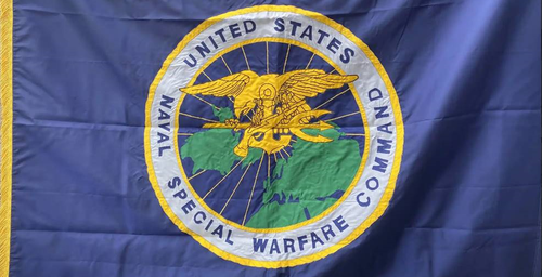 Naval Special Warfare Command Flag - Nylon Applique Naval Special Warfare Command Flag - Nylon Applique