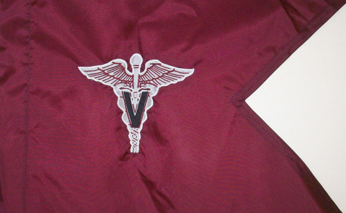 U.S. Army Veterinary Corps Guidon Flag, Nylon Applique, PoleHem with Swallowtail, Size 20" x 27.75"