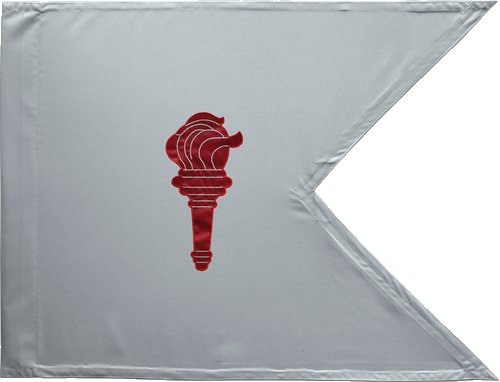 U.S. Army ROTC Guidon Flag, Nylon Applique, PoleHem with Swallowtail, Size 20" x 27.75"