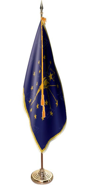  Indiana Presentation Flag & Flagpole Set 