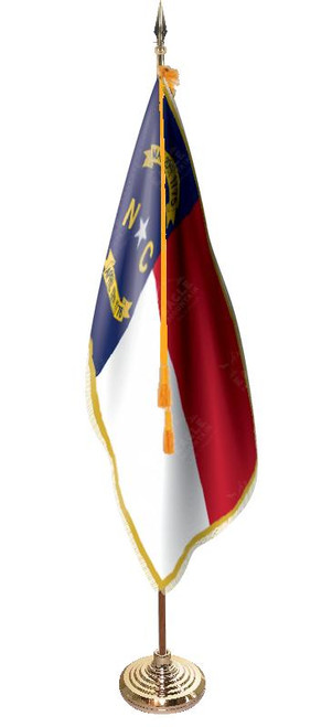 North Carolina Presentation Flag & Flagpole Set   North Carolina Presentation Flag & Flagpole Set