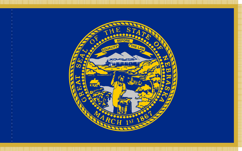 Nebraska Indoor State Flag