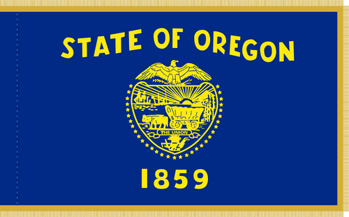 Oregon Indoor State Flag Front