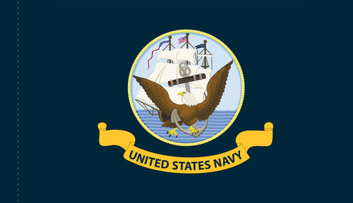 US Navy Indoor Flag, Printed Nylon