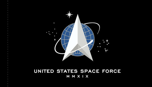 US Space Force Indoor Flag, Printed Nylon (Open Market)