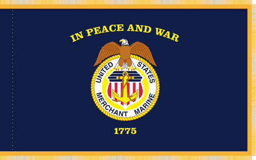 Merchant Marines Indoor Flag Printed Nylon Merchant Marines Indoor Flag Printed Nylon