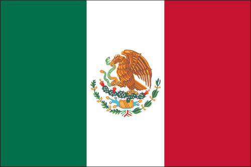 Mexico Outdoor Flag, Nylon w/ H&G (Clearance Item)