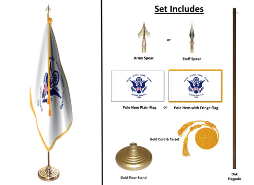 Coast Guard Presentation Flag & Flagpole Set