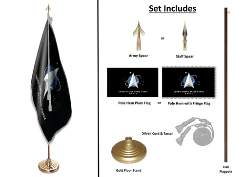 Space Force Presentation Flag & Flagpole Set Space Force Presentation Flag & Flagpole Set