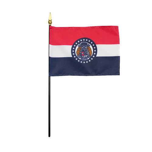 Missouri 4"x6" Stick Flag - 12 Pack