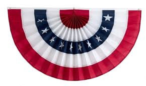 Pleated Light Polyester Fan Bunting - Printed Stars Pleated Light Polyester Fan Bunting - Printed Stars