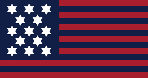 Simcoe/Yorktown Flag, 5' x 8', Nylon Applique with Header & Grommets