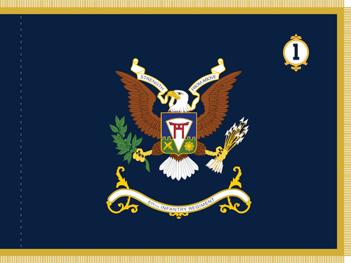 1st Battalion 511th Infantry Regiment Flag, Size 3'X4' with Pole Hem and Fringe