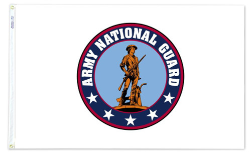 US Army National Guard Flag, 3' x 5', Nylon with Header & Grommets US Army National Guard Flag, 3' x 5', Nylon with Header & Grommets