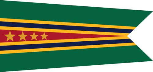 Navy MUC Flag Size 2 with 4 Gold Stars Navy MUC Flag Size 2 with 4 Gold Stars