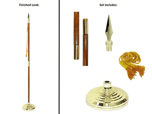 Adjustable Indoor and Parade Flagpole Set for 3'x5' Flags Adjustable Indoor and Parade Flagpole Set for 3'x5' Flags